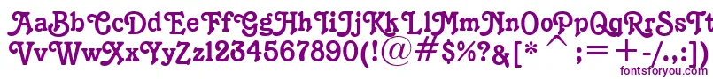 K1996J-fontti – violetit fontit valkoisella taustalla