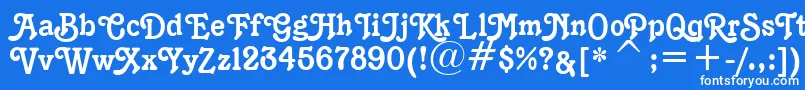 K1996J Font – White Fonts on Blue Background