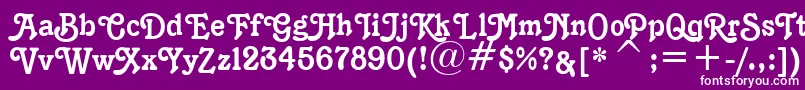 K1996J Font – White Fonts on Purple Background