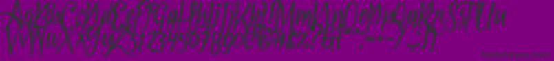 Tipbrush1-Schriftart – Schwarze Schriften auf violettem Hintergrund