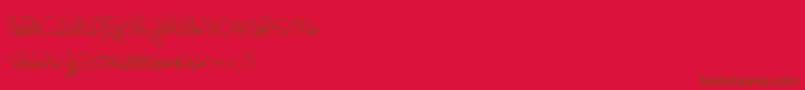 BlueberyOatmealBold Font – Brown Fonts on Red Background