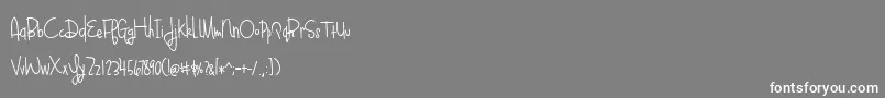 BlueberyOatmealBold-Schriftart – Weiße Schriften auf grauem Hintergrund