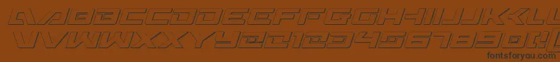 Police Wildcard3DItalic – polices noires sur fond brun