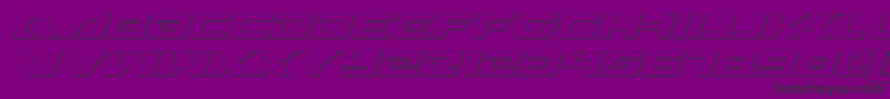 Czcionka Wildcard3DItalic – czarne czcionki na fioletowym tle