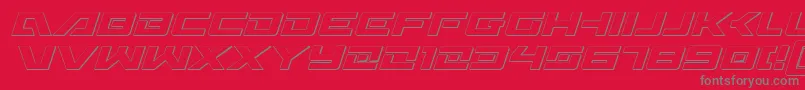 fuente Wildcard3DItalic – Fuentes Grises Sobre Fondo Rojo