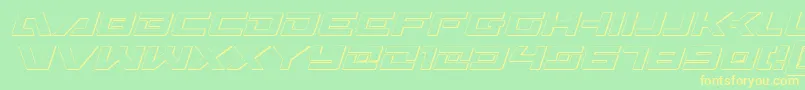 Wildcard3DItalic Font – Yellow Fonts on Green Background