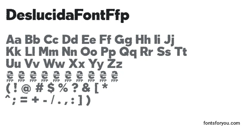 Schriftart DeslucidaFontFfp – Alphabet, Zahlen, spezielle Symbole