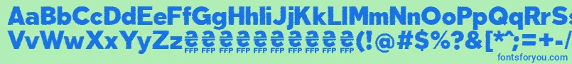 DeslucidaFontFfp Font – Blue Fonts on Green Background