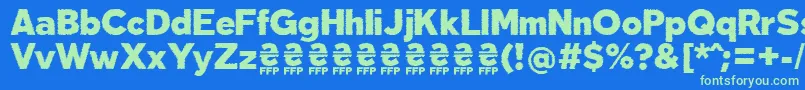 DeslucidaFontFfp Font – Green Fonts on Blue Background