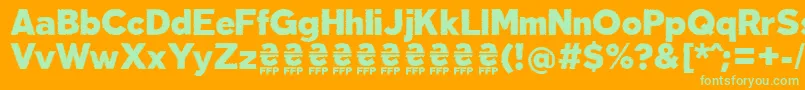 DeslucidaFontFfp Font – Green Fonts on Orange Background