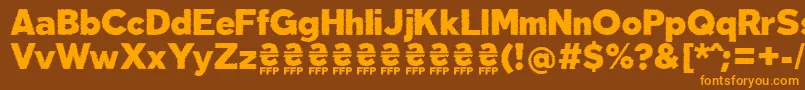 DeslucidaFontFfp Font – Orange Fonts on Brown Background