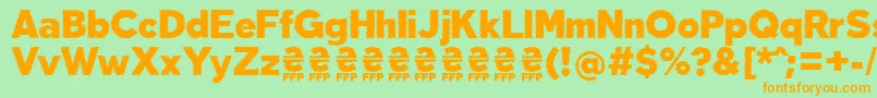 DeslucidaFontFfp Font – Orange Fonts on Green Background