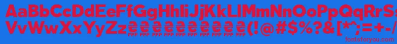 DeslucidaFontFfp Font – Red Fonts on Blue Background