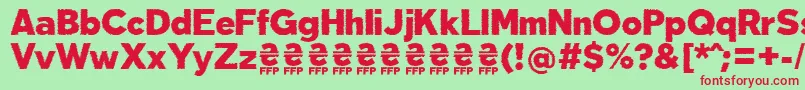 DeslucidaFontFfp Font – Red Fonts on Green Background