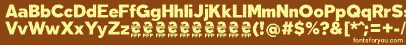 DeslucidaFontFfp Font – Yellow Fonts on Brown Background