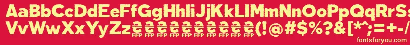 DeslucidaFontFfp Font – Yellow Fonts on Red Background