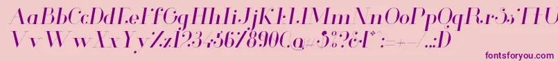 GlamorLightitalic Font – Purple Fonts on Pink Background