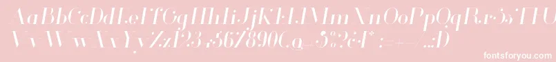フォントGlamorLightitalic – ピンクの背景に白い文字