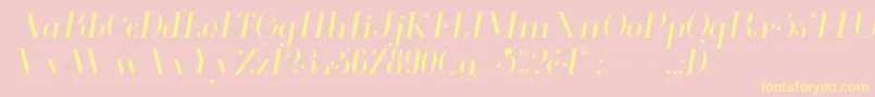 GlamorLightitalic Font – Yellow Fonts on Pink Background