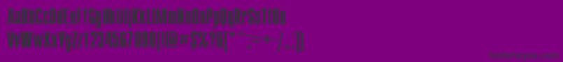 フォントCompactcttRegular – 紫の背景に黒い文字