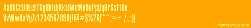 フォントCompactcttRegular – オレンジの背景に黄色の文字