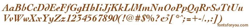 CocktailBoldItalic Font – Brown Fonts on White Background