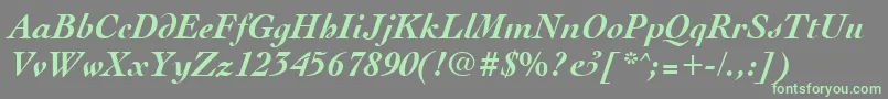 CocktailBoldItalic Font – Green Fonts on Gray Background