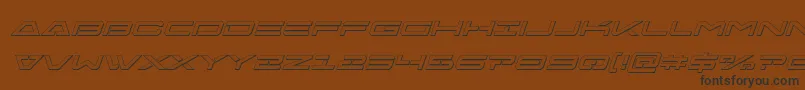 Freeagent3Dital Font – Black Fonts on Brown Background