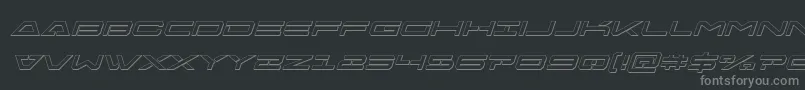 Freeagent3Dital Font – Gray Fonts on Black Background