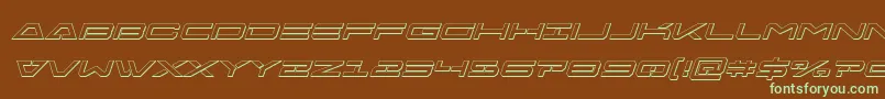 Шрифт Freeagent3Dital – зелёные шрифты на коричневом фоне