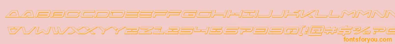 Freeagent3Dital Font – Orange Fonts on Pink Background