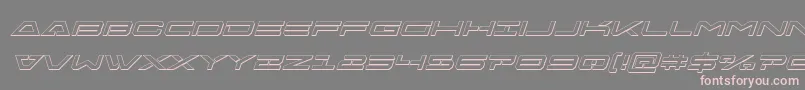 フォントFreeagent3Dital – 灰色の背景にピンクのフォント