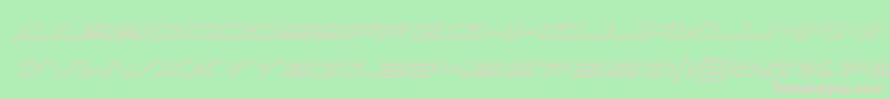 Freeagent3Dital Font – Pink Fonts on Green Background