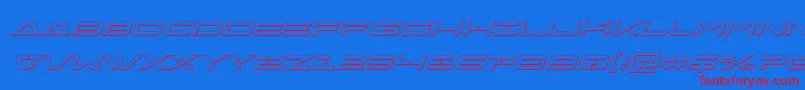 Freeagent3Dital Font – Red Fonts on Blue Background