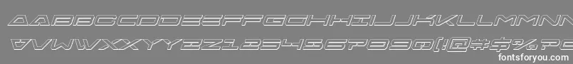 Freeagent3Dital Font – White Fonts on Gray Background