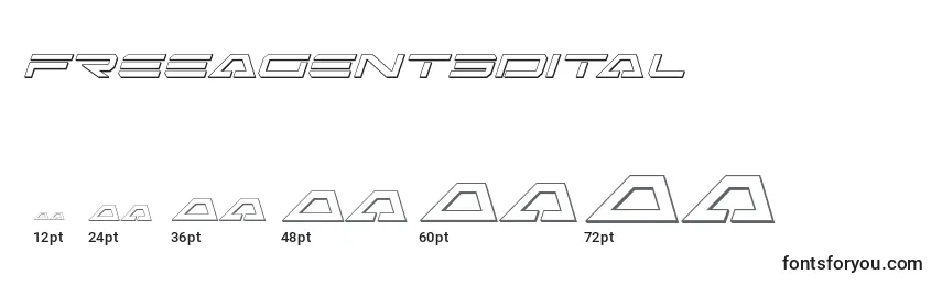 Freeagent3Dital Font Sizes