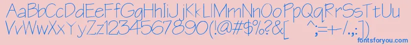 Blueprint Font – Blue Fonts on Pink Background