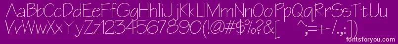 Blueprint Font – Pink Fonts on Purple Background