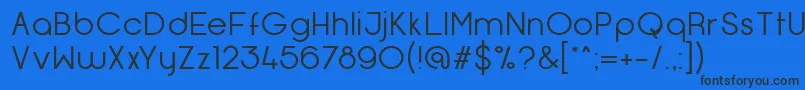 Шрифт OpificioNeueRegular – чёрные шрифты на синем фоне