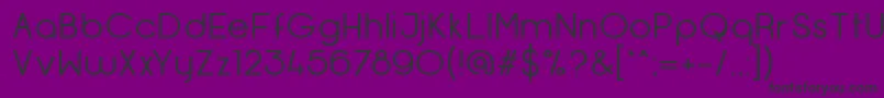 OpificioNeueRegular-fontti – mustat fontit violetilla taustalla
