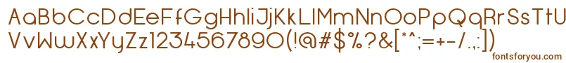 OpificioNeueRegular-fontti – ruskeat fontit valkoisella taustalla