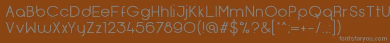 Fonte OpificioNeueRegular – fontes cinzas em um fundo marrom