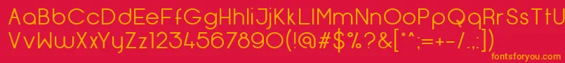 OpificioNeueRegular Font – Orange Fonts on Red Background