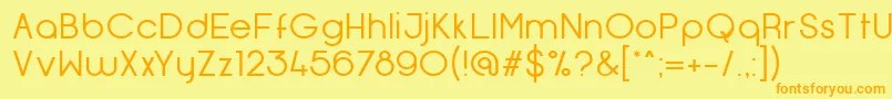 OpificioNeueRegular Font – Orange Fonts on Yellow Background