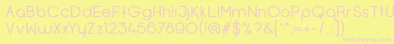 Шрифт OpificioNeueRegular – розовые шрифты на жёлтом фоне