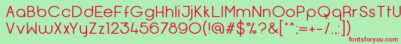 OpificioNeueRegular Font – Red Fonts on Green Background