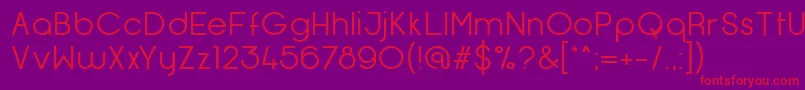 OpificioNeueRegular Font – Red Fonts on Purple Background