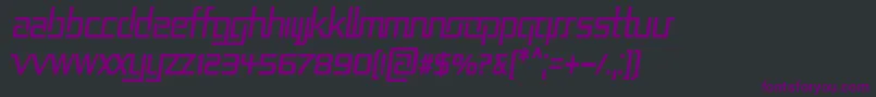 Шрифт RepublikaIiCndItalic – фиолетовые шрифты на чёрном фоне