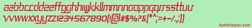 fuente RepublikaIiCndItalic – Fuentes Rojas Sobre Fondo Verde