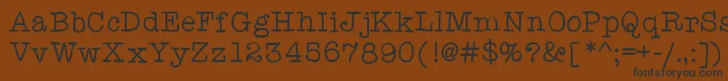 Weitere Informationen zur Anitypewriter-Schriftart Anitypewriter-Schriftart – Schwarze Schriften auf braunem Hintergrund